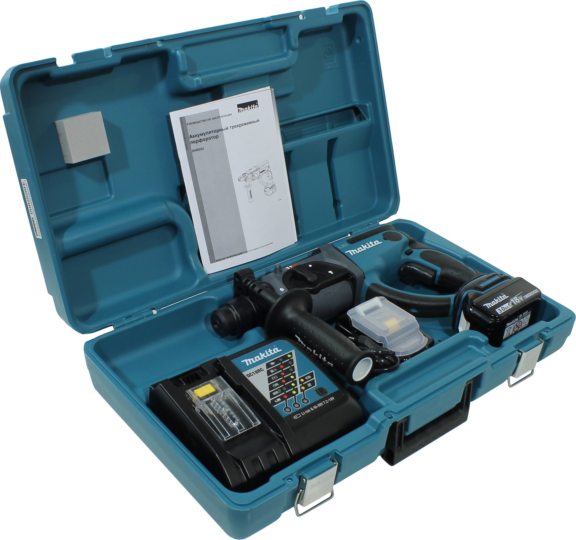 Перфоратор MAKITA DHR-202RFE аккумуляторный в аренду и напрокат - фото 2